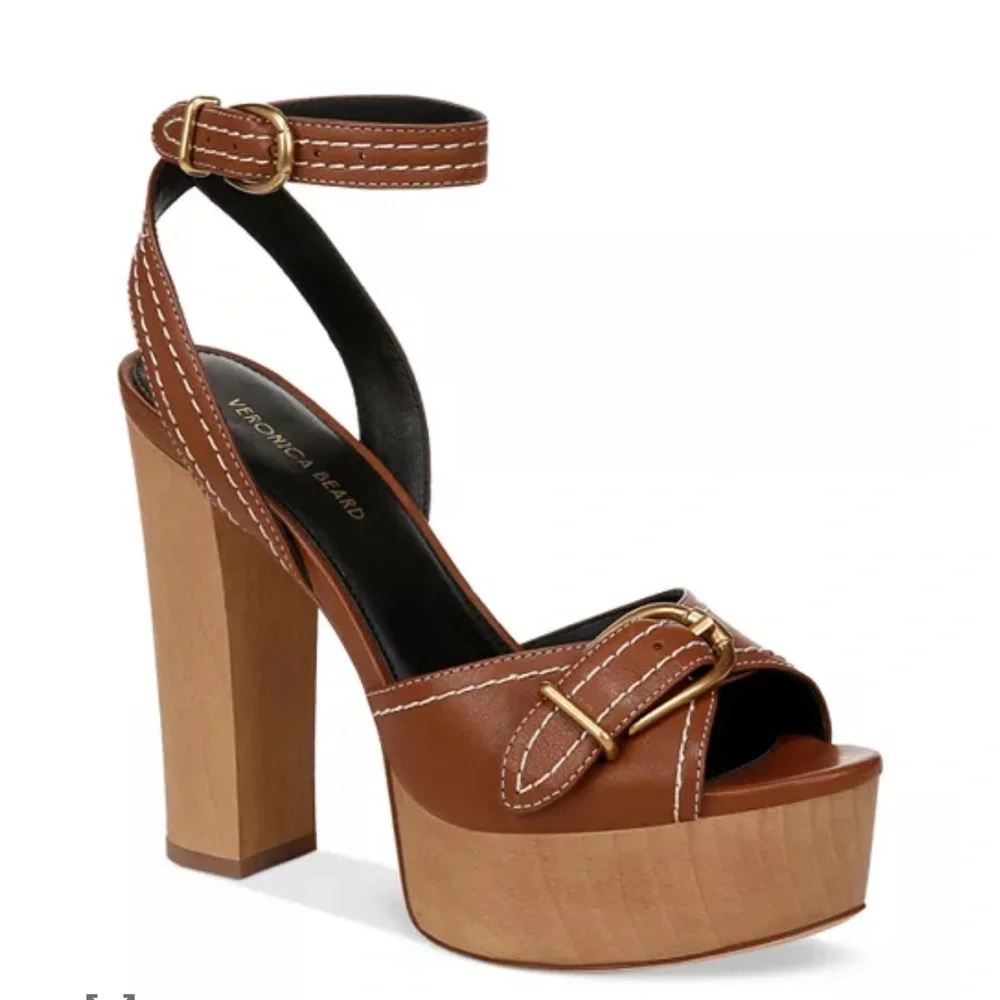 Veronica Beard Women's Leonarda Ankle Strap Platform Sandals